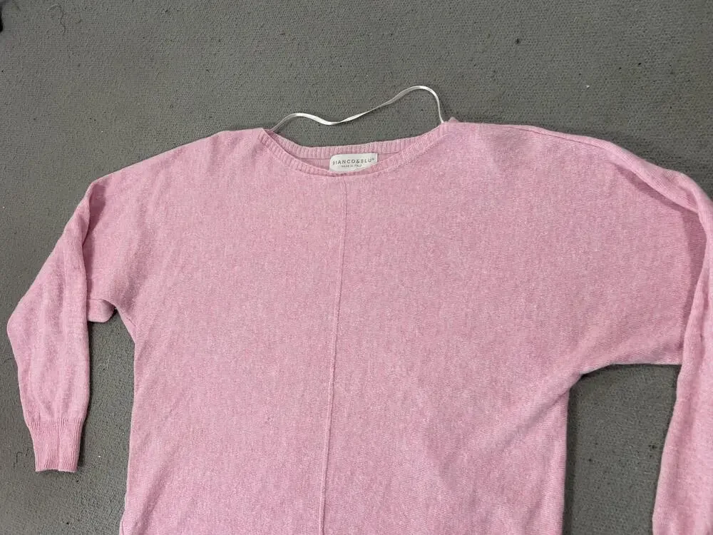Bianco & Blu Sweater Womens Extra Large Pink Quit Luxury Coquette Cozy Soft
